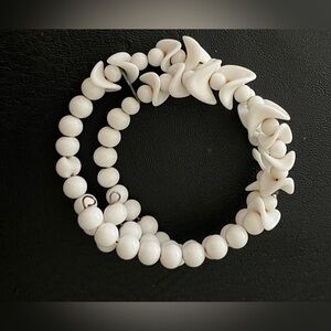 Wrap around White shell/beaded Bracelet